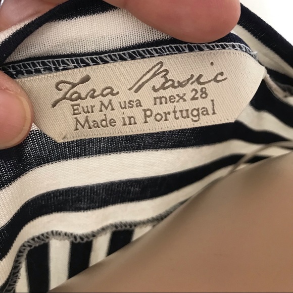 Zara Blue and White Striped Tunic - Picture 8 of 8